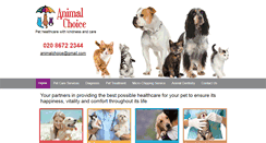 Desktop Screenshot of animal-choice.co.uk